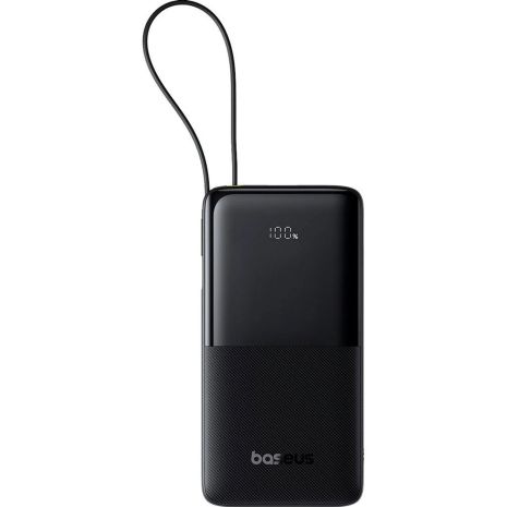 Повербанк Baseus Bipow 2 Digital Display With Built-in USB-C Cable 10000mah 20W Black P10077101113-00