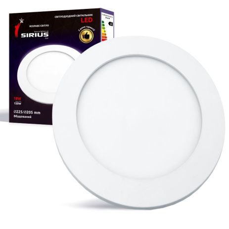 Світильник Sirius LED Вбудований круглий GT-18B 18W 6500к