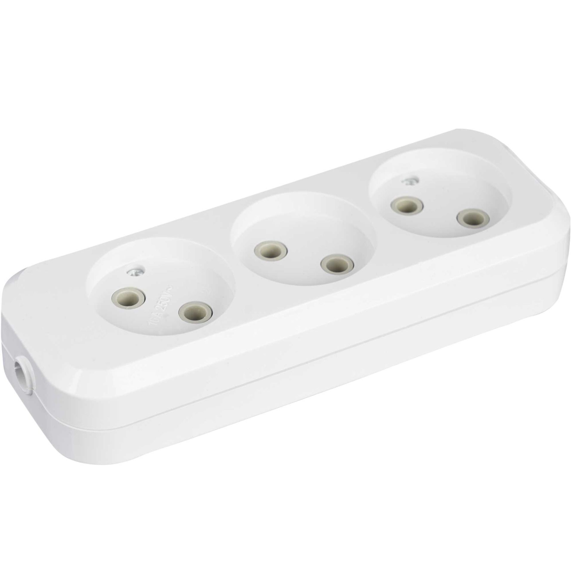 Колодка Valeso ТW-1001 3-містна без заземлення біла Колодка Valeso ТW-1001 3-містна без заземлення біла