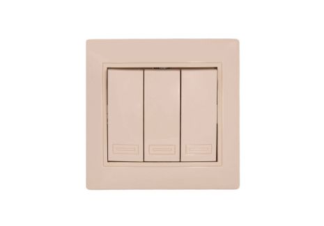 Вимикач 3-клавішний крем Valeso BK-2005