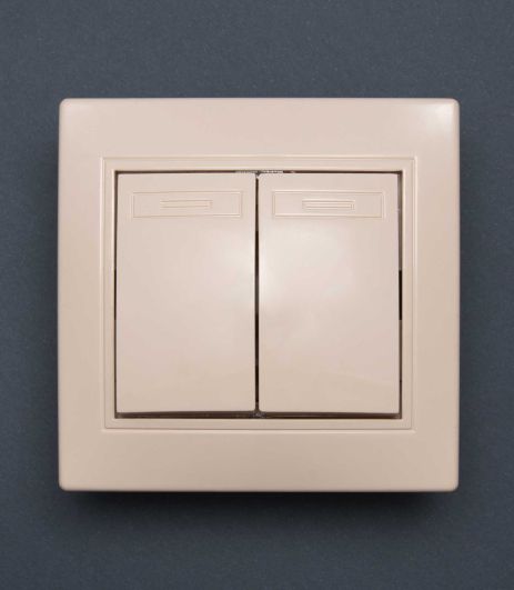 Вимикач 2-клавішний крем Valeso BK-2004 Вимикач 2-клавішний крем Valeso BK-2004