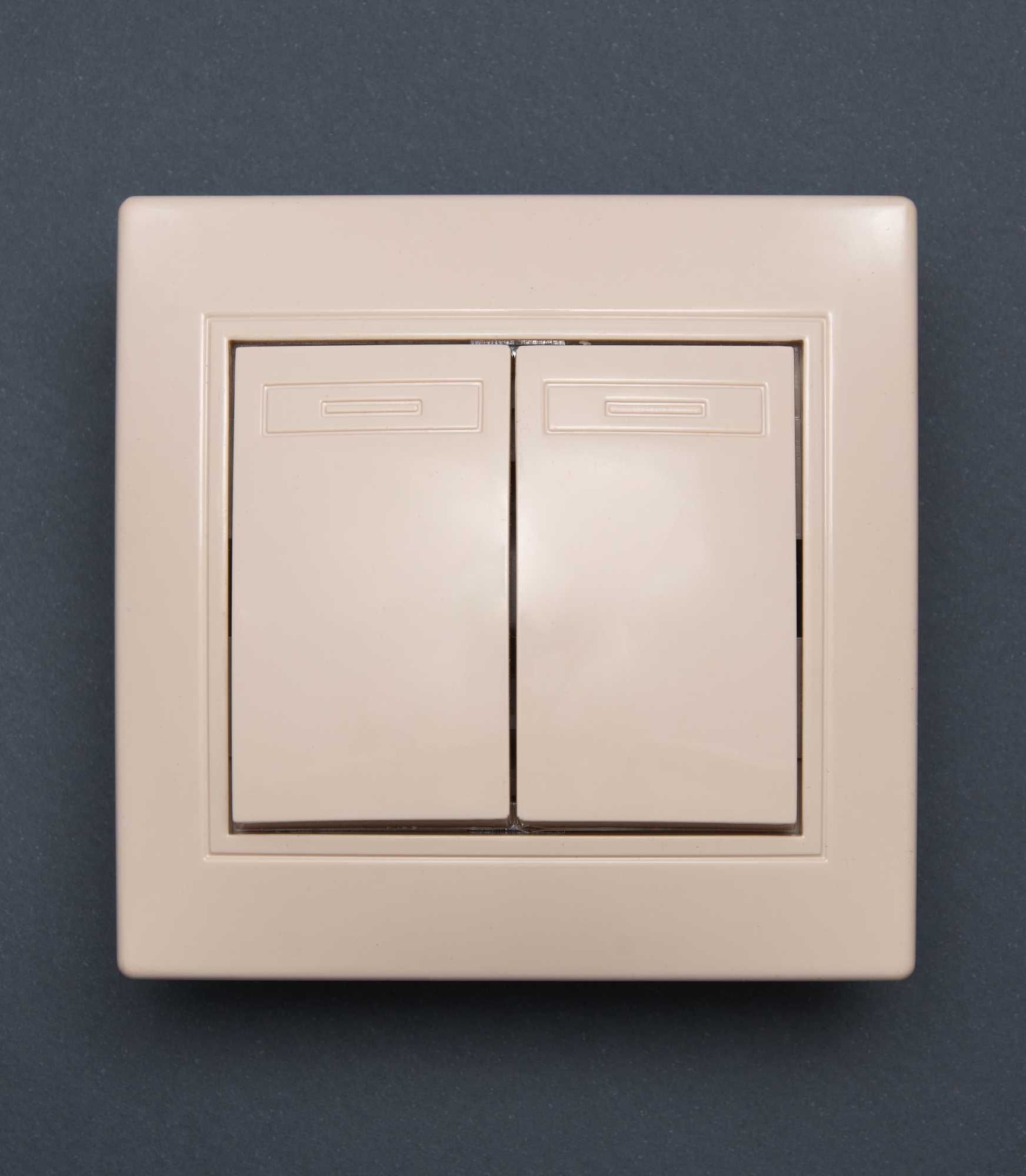 Вимикач 2-клавішний крем Valeso BK-2004 Вимикач 2-клавішний крем Valeso BK-2004