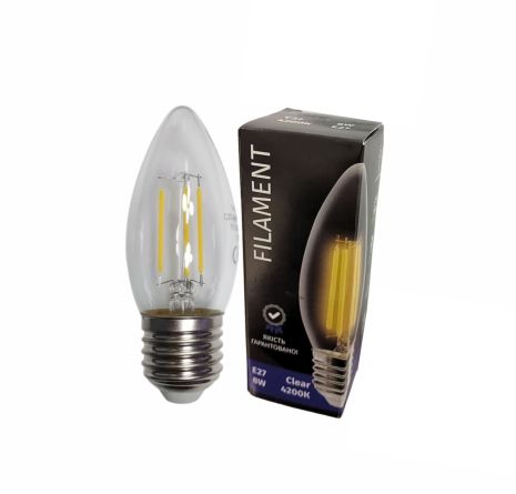Лампочка LED Siriusstar Filament 8W C37-4200K-E27 Лампочка LED Siriusstar Filament 8W C37-4200K-E27