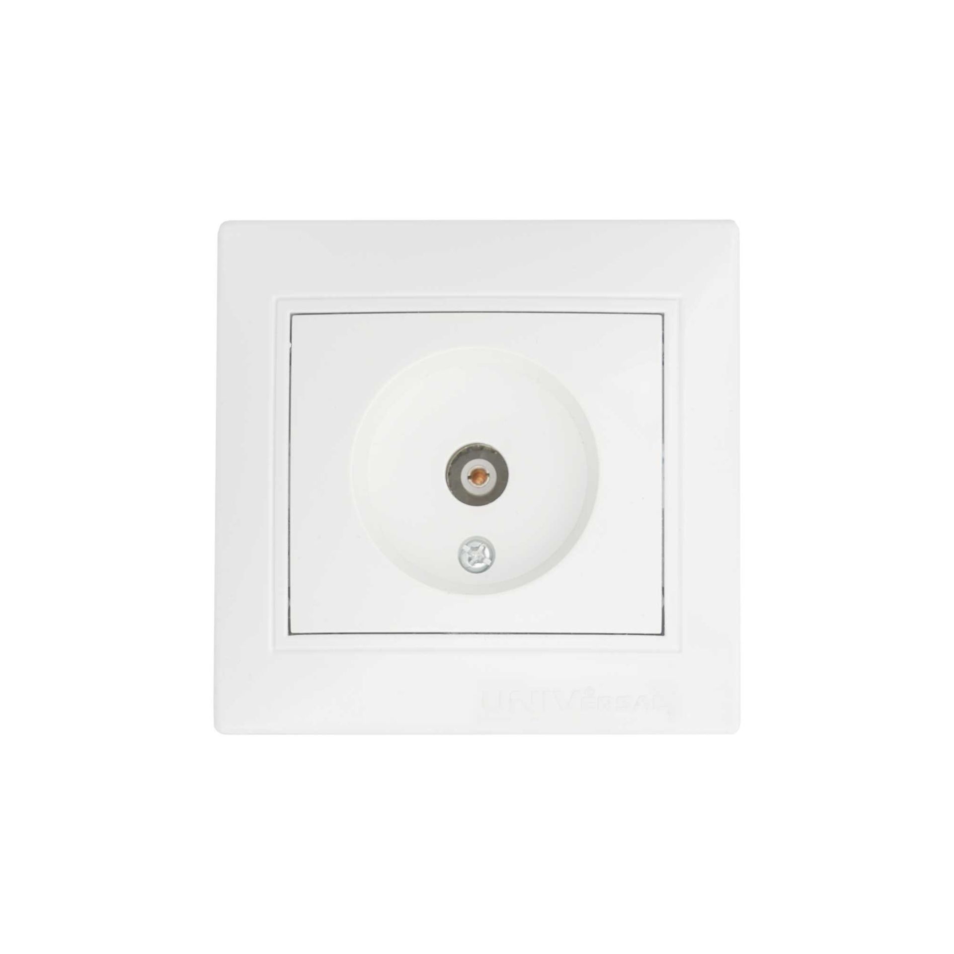 Розетка BW-2009 1-на телевізійна біла Розетка BW-2009 1-на телевізійна біла