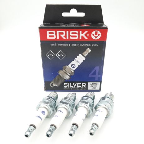 Свеча зажигания BRISK Silver LR17YS к-т (ГАЗ 406 дв., SENS) (для газ.оборуд.) (LR17YS.4K)