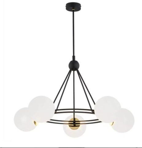 Подвесная люстра 9715-5 5x40W Черный+Медь Подвесная люстра 9715-5 5x40W Черный+Медь