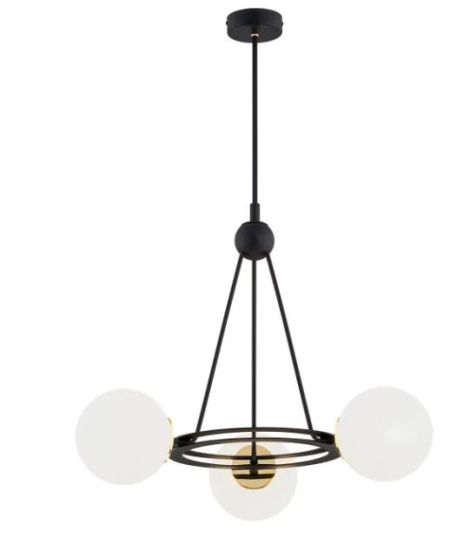 Подвесная люстра 9715-3 3x40W Черный+Медь Подвесная люстра 9715-3 3x40W Черный+Медь