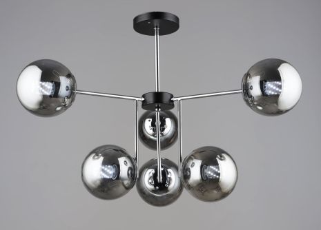 Люстра K2307/6 Черный + Хром