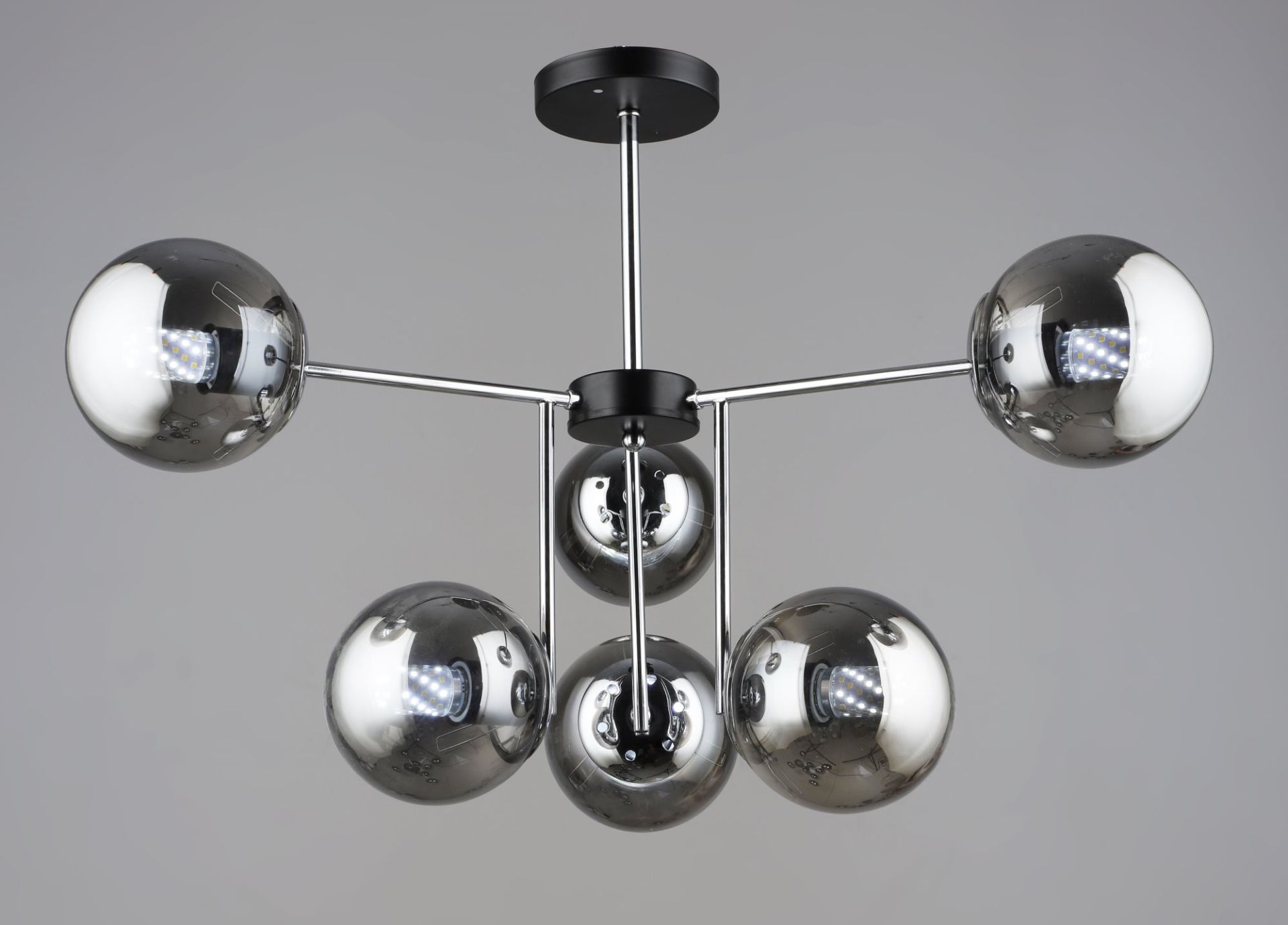 Люстра K2307/6 Черный + Хром Люстра K2307/6 Черный + Хром