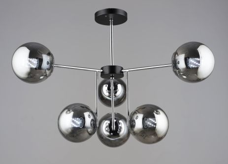 Люстра K2307/6 Черный + Хром