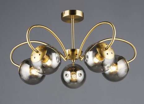 Потолочная люстра на 5 плафонов N6609/5 Медь