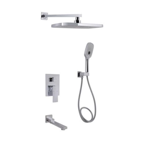 Душевая система универсальная Qtap Gemini скрытого монтажа на три потребителя QTGEM114CRM45702 Chrome Душевая система универсальная Qtap Gemini скрытого монтажа на три потребителя QTGEM114CRM45702 Chrome