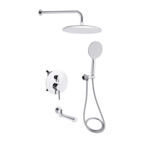 Душевая система универсальная Qtap Spring скрытого монтажа на три потребителя QTSPR114CRM45705 Chrome