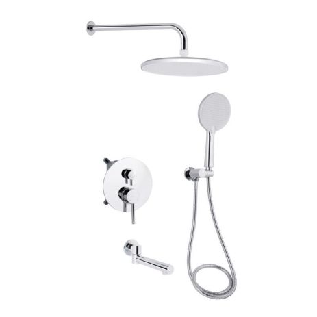 Душевая система универсальная Qtap Spring скрытого монтажа на три потребителя QTSPR114CRM45705 Chrome