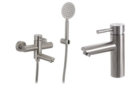 Набор смесителей для ванной 2 в 1 Mixxus SUS 009 EURO + Mixxus SUS 001 A из нержавейки