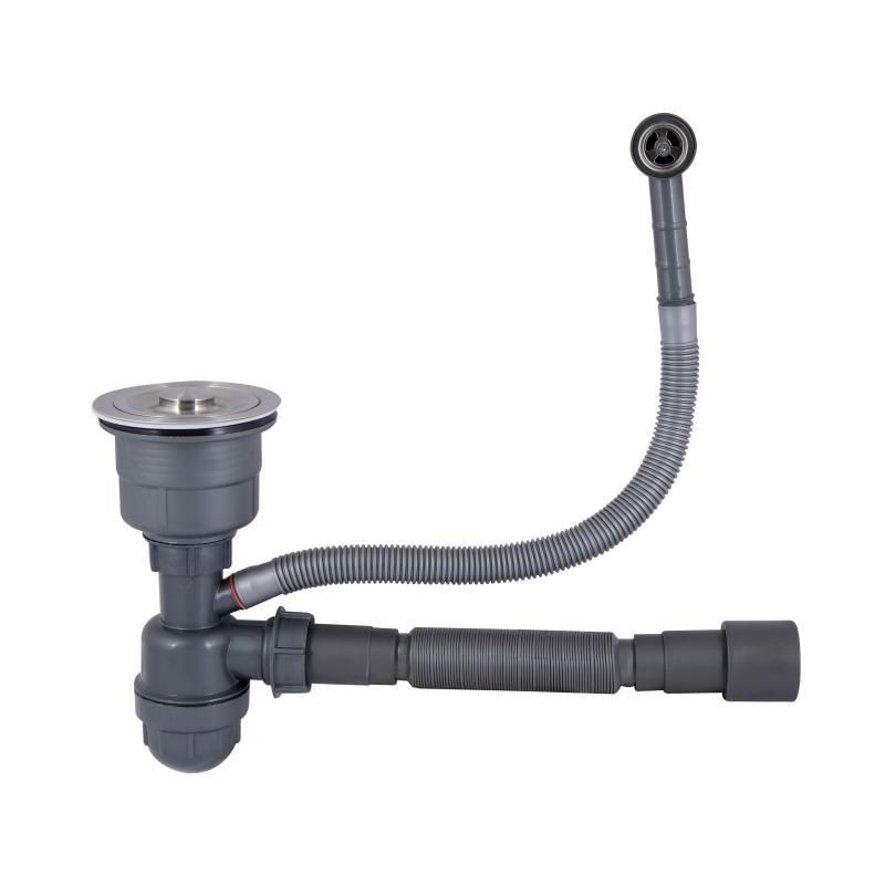 Сифон для кухонної мийки Lidz LK17, випуск 115 мм, колбовий з круглим переливом (вихід гофра 40/50 мм) Сифон для кухонної мийки Lidz LK17, випуск 115 мм, колбовий з круглим переливом (вихід гофра 40/50 мм)