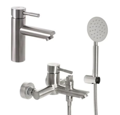 Набор смесителей для ванной 2 в 1 Mixxus SUS 142 Euro + SUS 001 из нержавейки