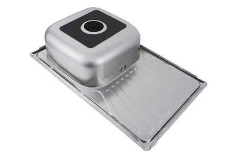 Кухонна мийка Valeso з нержавіючої сталі, прямокутна, САТИН 7848 (0,8/180 мм)