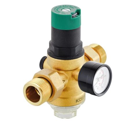 Редуктор давления с фильтром тонкой очисткой и манометром Чехия KR.1243 - 3/4" Редуктор давления с фильтром тонкой очисткой и манометром Чехия KR.1243 - 3/4"