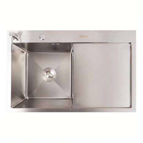 Мийка нержавійка Valeso Handmade CM 78*50 L (круглий сифон 3.0/0.8)