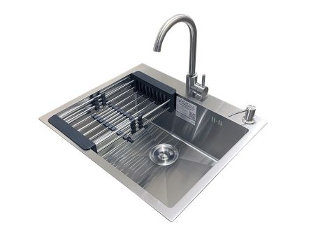 Комплект мийка + змішувач Romzha Arta U-550S (A). Сталева мийка зі змішувачем на кухню