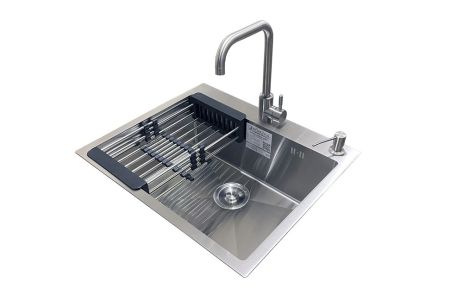 Комплект мийка + змішувач Romzha Arta U-550S (B)