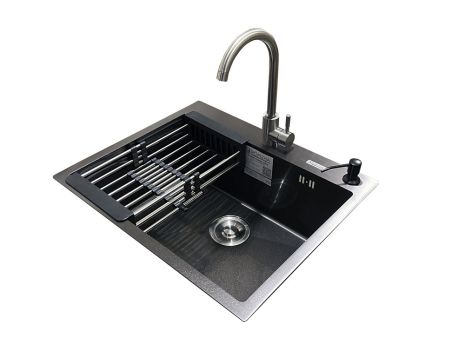 Комплект мийка + змішувач Romzha Arta U-550S Max BL (A)