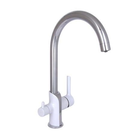 Змішувач для кухні Qtap Grand з під'єднанням для питної води QTGRA362CRW45668 Chrome/White