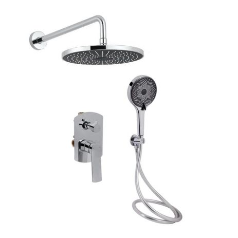 Душова система універсальна Slavonice прихованого монтажу на два споживача QTSLA113CRM45898 Chrome Qtap