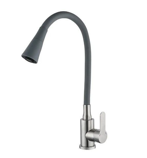 Змішувач для кухні з нержавіючої сталі MiX Dax 011 reflector Gray Змішувач для кухні з нержавіючої сталі MiX Dax 011 reflector Gray