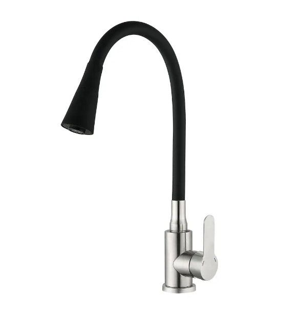 Змішувач для кухні з нержавіючої сталі MiX Dax 011 reflector black Змішувач для кухні з нержавіючої сталі MiX Dax 011 reflector black