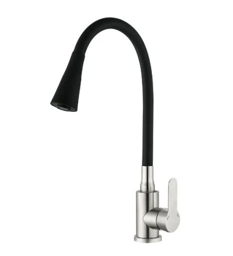 Змішувач для кухні з нержавіючої сталі MiX Dax 011 reflector black Змішувач для кухні з нержавіючої сталі MiX Dax 011 reflector black