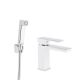 Смеситель для раковины Qtap Gemini (с гигиеническим душем) QTGEM272CRW45691 Chrome/White