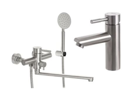 Набор смесителей для ванной 2 в 1 Mixxus SUS 006 + Mixxus SUS 001 A из нержавейки