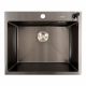 Кухонна мийка 60*50 PVD чорна Platinum Handmade (сифон круглий, 3,0/0,8)