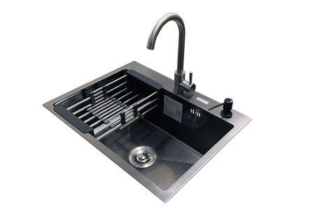 Комплект мийка + змішувач + дозатор Romzha Arta Carbon U-550 Space Gray (A) Комплект мийка + змішувач + дозатор Romzha Arta Carbon U-550 Space Gray (A)