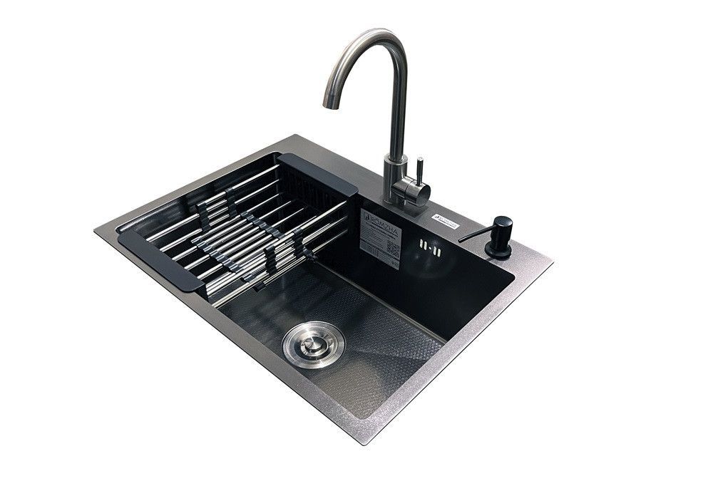 Комплект мийка + змішувач + дозатор Romzha Arta Carbon U-550 Space Gray (A) Комплект мийка + змішувач + дозатор Romzha Arta Carbon U-550 Space Gray (A)