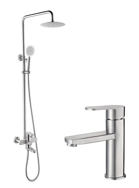 Набор смесителей 2 в 1 для ванной Mixxus AVA 009-J + Mixxus AVA 001