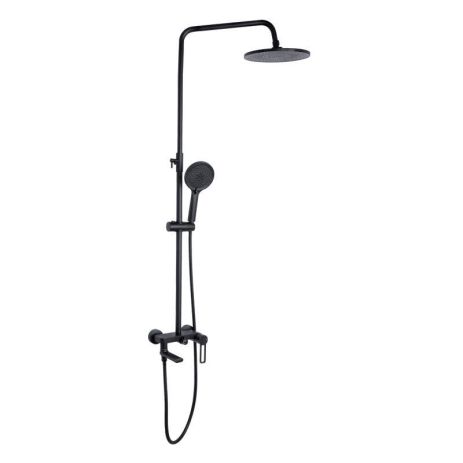 Душова система універсальна Qtap Taurus на три споживачі (з виливом) QTTAU111BLM45666 Black Matt