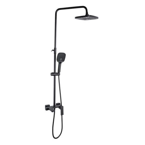 Душова система універсальна Qtap Gemini на три споживачі (з виливом) QTGEM111BLM45686 Black Matt