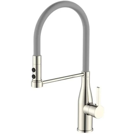 Змішувач для кухні з гнучким виливом Німеччина MIX SUMMER 017 SS COLOR REFL.GREY сірий Змішувач для кухні з гнучким виливом Німеччина MIX SUMMER 017 SS COLOR REFL.GREY сірий