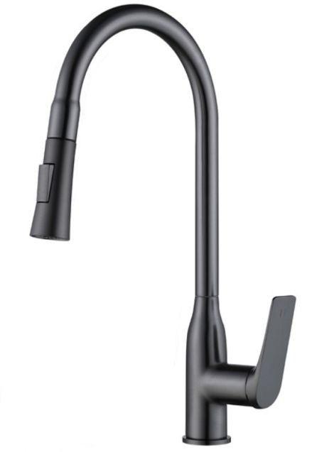 Смеситель для кухни с выдвижным изливом Германия MІХ Premium WARTA 014 GRAPHITE