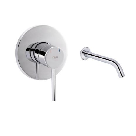 Комплект для умывальника Qtap Spring Chrome: Смеситель QTSPRCRM 0101 + излив QTVYT246CRM45930