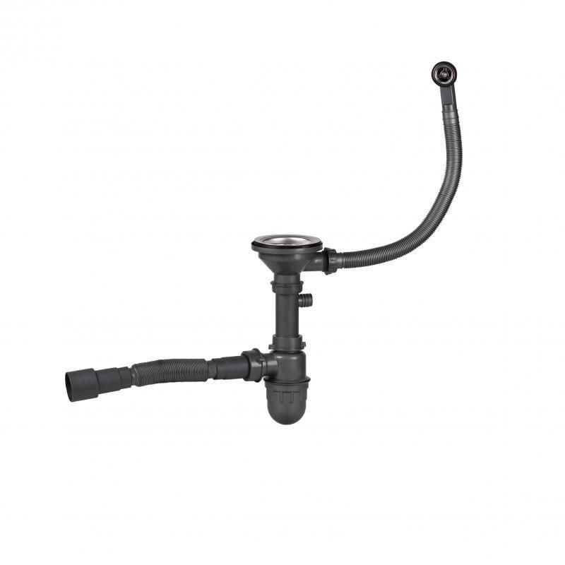 Сифон для кухонної мийки Lidz (GRA) 47 01 003 01 з круглим переливом (вихід 50/40 мм) Сифон для кухонної мийки Lidz (GRA) 47 01 003 01 з круглим переливом (вихід 50/40 мм)