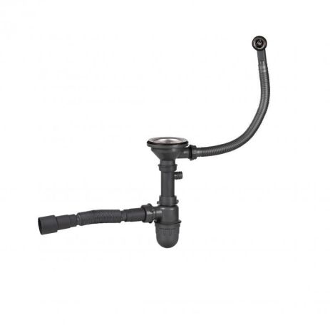 Сифон для кухонної мийки Lidz (GRA) 47 01 003 01 з круглим переливом (вихід 50/40 мм) Сифон для кухонної мийки Lidz (GRA) 47 01 003 01 з круглим переливом (вихід 50/40 мм)
