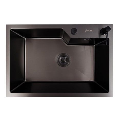 Мойка PVD черная Valeso Handmade (3,0/0,8) 65*43