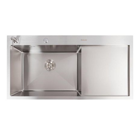 CM 100*50 L Мийка нержавійка Valeso Handmade (круглий сифон 3,0/0,8)