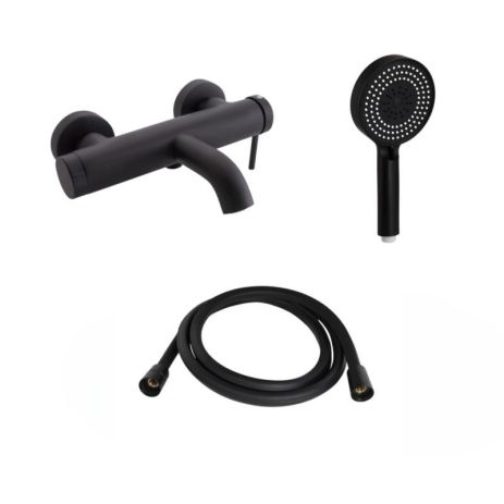 Комплект для ванной комнаты Qtap Robin Black Matt: Смеситель QTROB3060102B + Держатель QT829910842854OB + Комплект для ванной комнаты Qtap Robin Black Matt: Смеситель QTROB3060102B + Держатель QT829910842854OB +