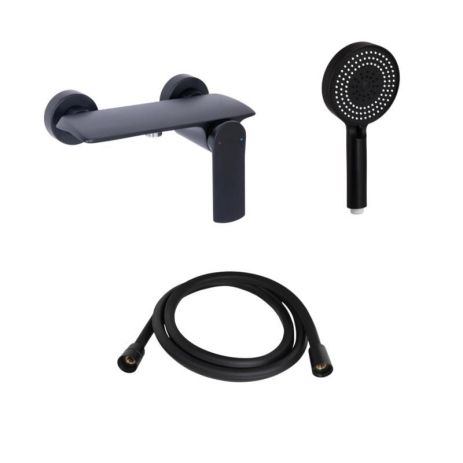 Комплект Qtap Slavonice Black Matt: Смеситель QTSLA266BLM45908 + Держатель QT829910842854OB + Шланг Комплект Qtap Slavonice Black Matt: Смеситель QTSLA266BLM45908 + Держатель QT829910842854OB + Шланг