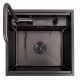 CM 50*50 Мийка прихована PVD чорна Valeso Handmade (змішувач в комплекті)